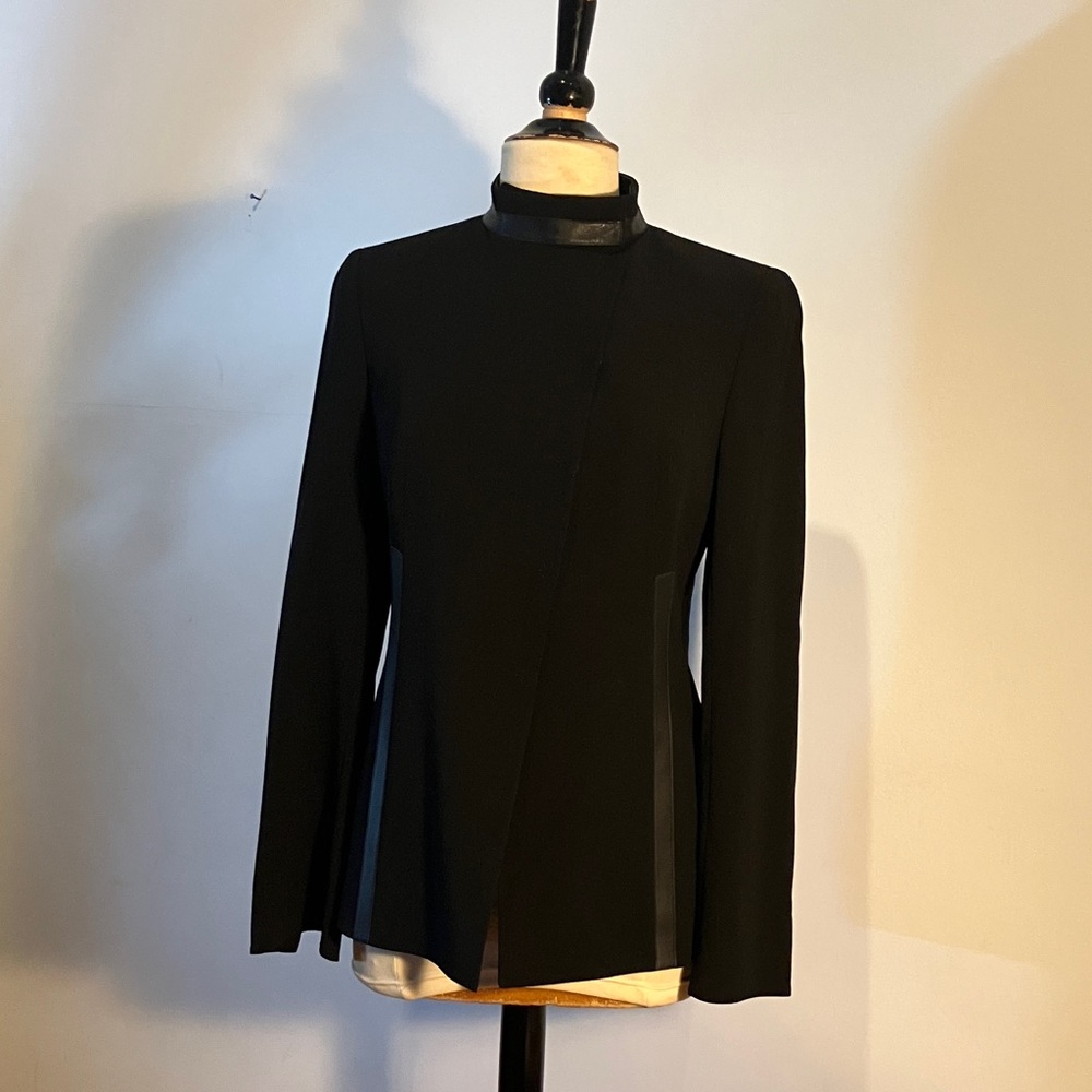Akris black wool jacket size 8